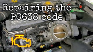 Saab 9-3 Throttle Body Replacement | Engine code P0638 repair