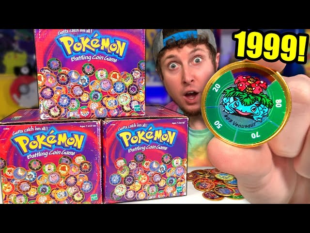 Hasbro Pokemon Battling Coin Game 3 Unique Coins 1999 for sale