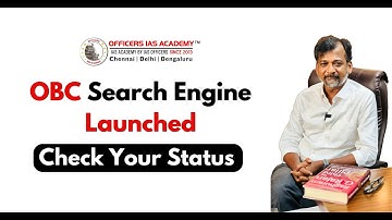 OBC Search Engine Launched - Check Your Status | Israel Jebasingh | English