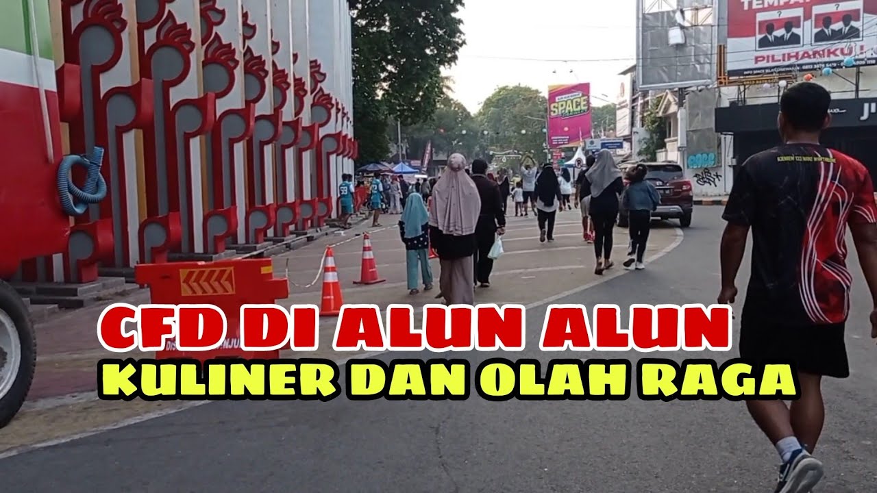 Sampai Bingung Mau Beli Makanan Apa Lengkap Banget Di CFD Alun Alun Nganjuk