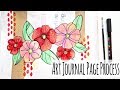 Art Journal - Easy Flowers And My Thought Processes Behind This Page