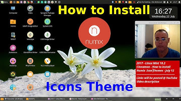2017 - Linux Mint 18.2 Cinnamon - How to install Numix Icons Themes - July 12.webm