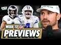 Eagles vs Cowboys, Stafford-Mayfield &amp; Chiefs Favored vs Colts?! | NFL WK12 Previews