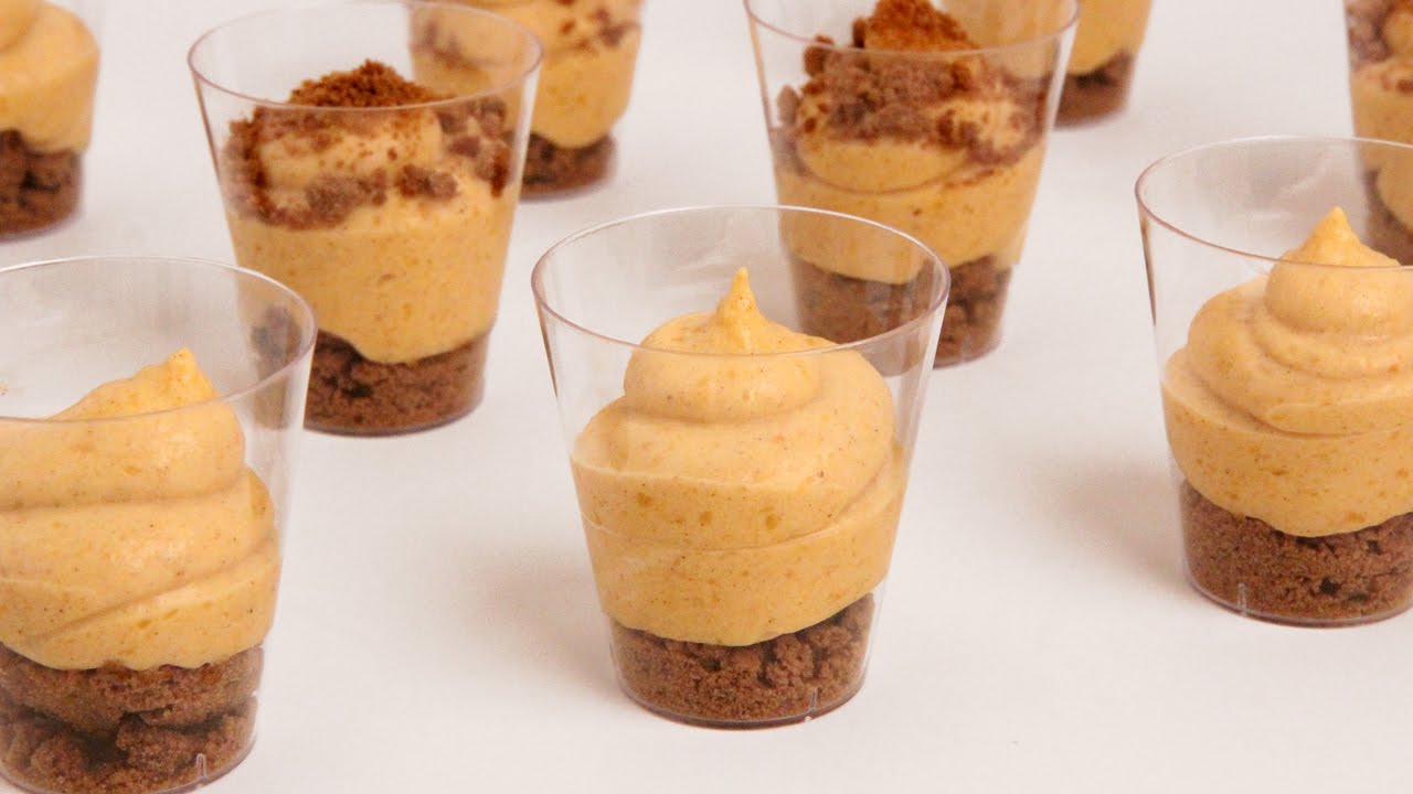 Pumpkin Pie Mousse Shots Recipe - Laura Vitale - Laura in the Kitchen Episode 860