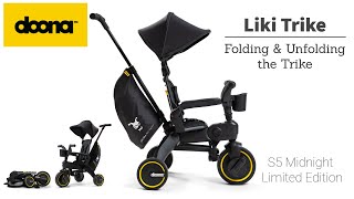 Folds and Unfolds at the Click of a Button | Doona Liki Trike S5 Midnight Limited Edition