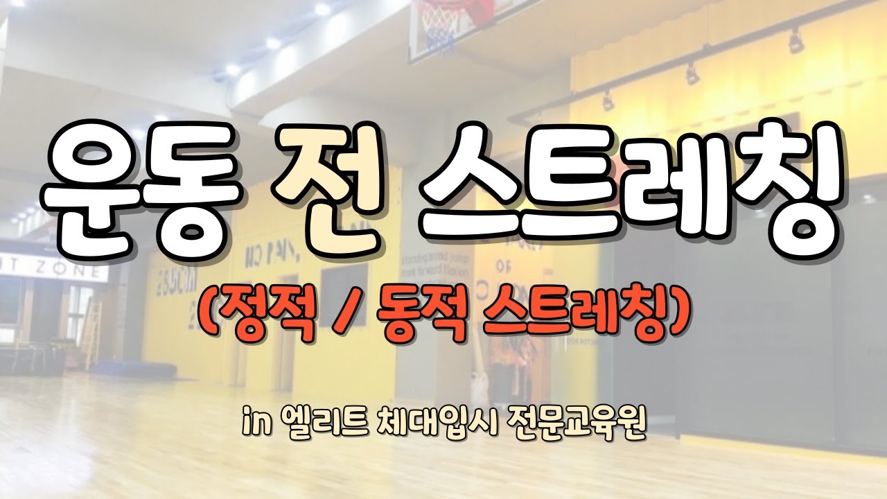 엘리트 체대입시학원 운동 전 스트레칭
