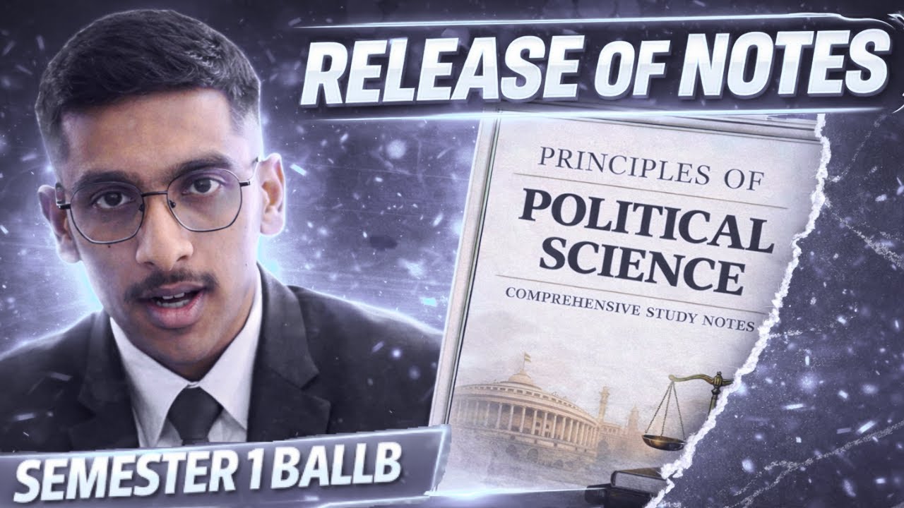 Principles of Political Science Notes Released | BALLB Semester 1 (Complete Compilation)