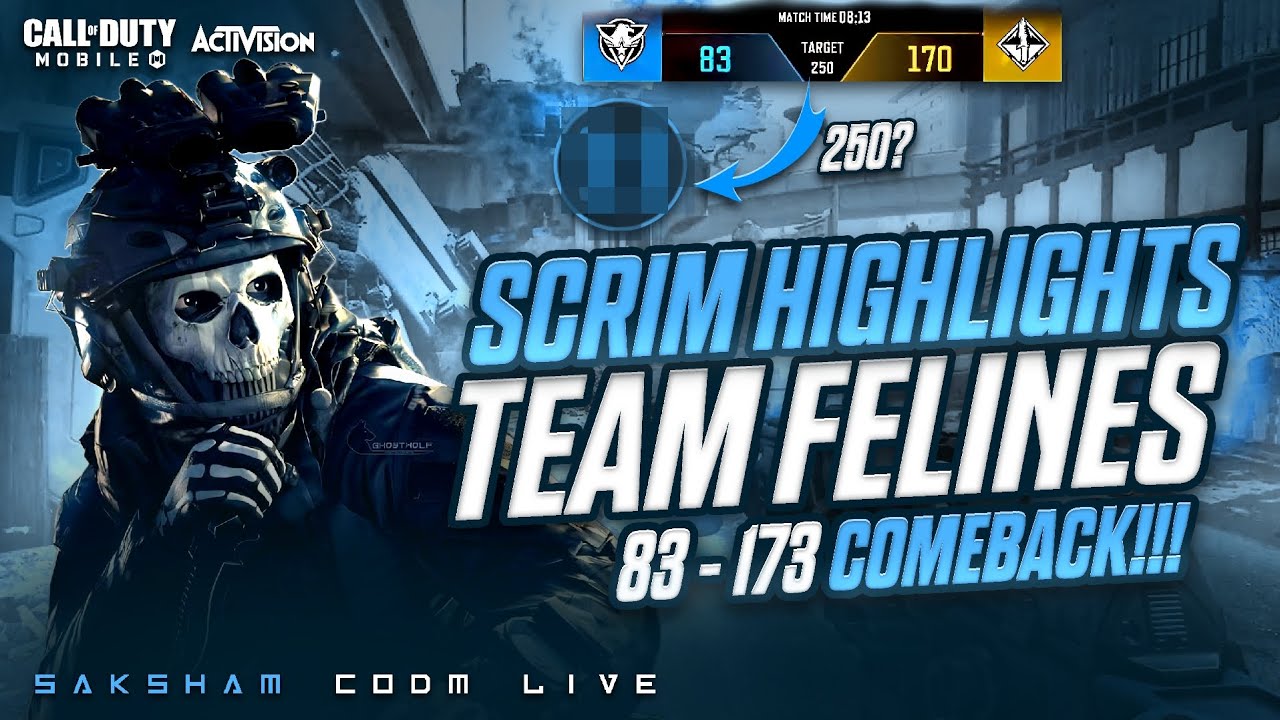 Indian T2 Scrim Pov | 60 Bomb Against Team Felines | 83-170 Comeback?