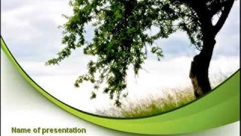 Green Tree PowerPoint Template by PoweredTemplate.com