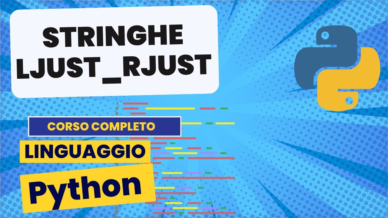 Stringhe 26: ljust_rjust | Python corso completo - YouTube