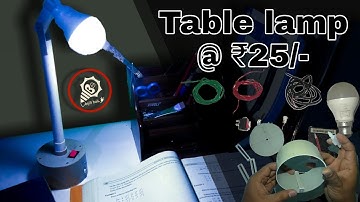 Homemade rechargeable table lamp