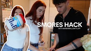 Does this smores hack work with marshmallow fluff??👀🍫