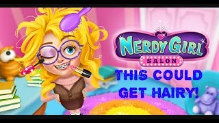 Nerdy Girl Makeup Salon - first play video game review! This could get hairy! screenshot 2