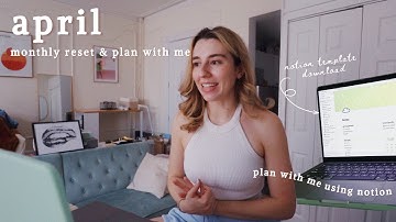 april monthly reset & plan with me 2023 | setting goals, monthly reflection & youtube analytics