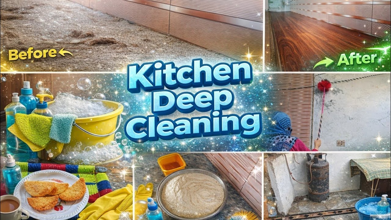 👉 Extreme Kitchen Deep Cleaning | Dirty to Sparkling Clean ✨😱
