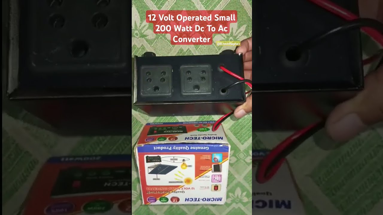 12 Volt Operated Small 200 Watt Dc To Ac Converter B TechRaghav
