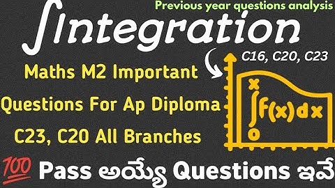 ap diploma C16,C20,C23 maths M2 important questions for all branches| tips to pass diploma M2|
