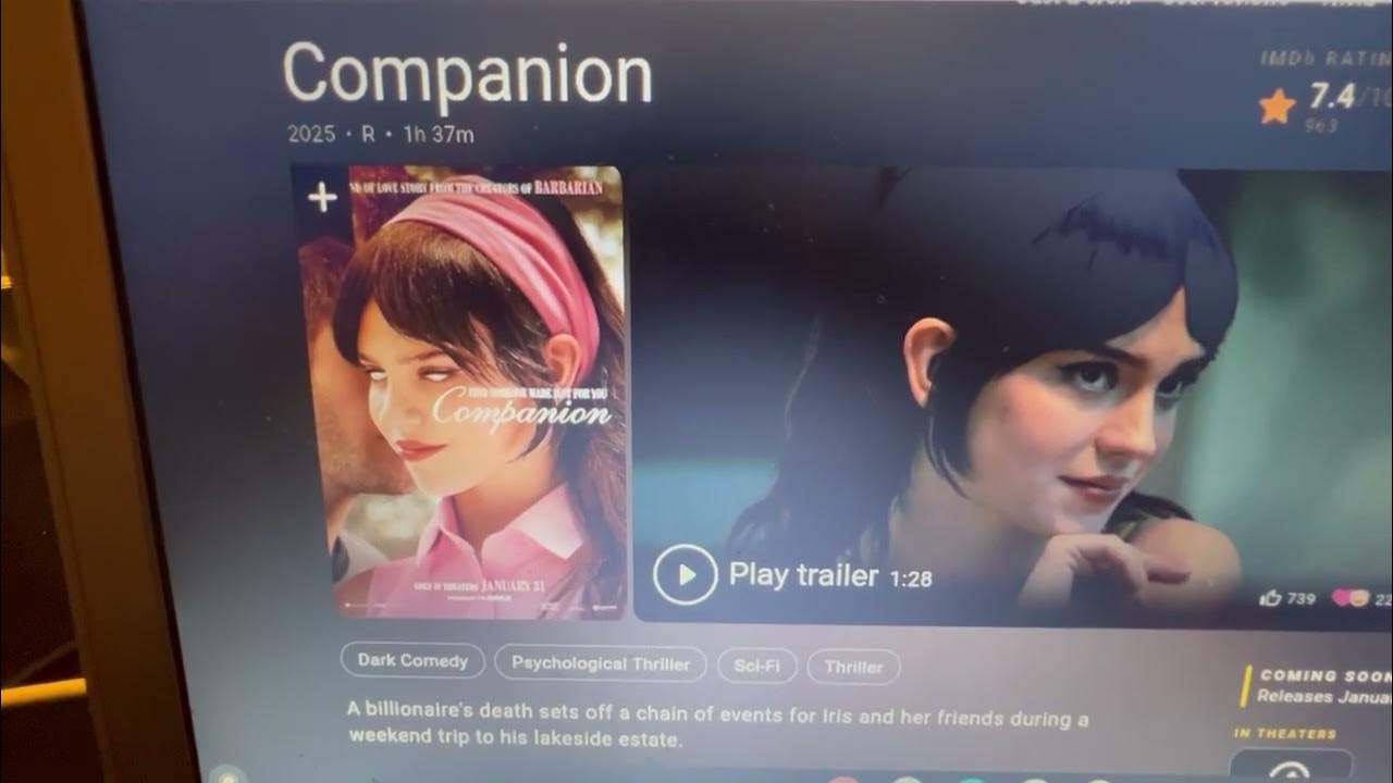 Companion(2025) Official Release Date(description box) YouTube