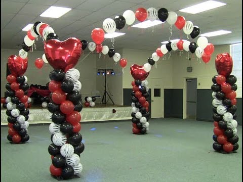 How To Build A Balloon Dance Floor Red White Black Zebra