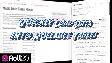 Quickly Load Data Into Rollable Tables in Roll20