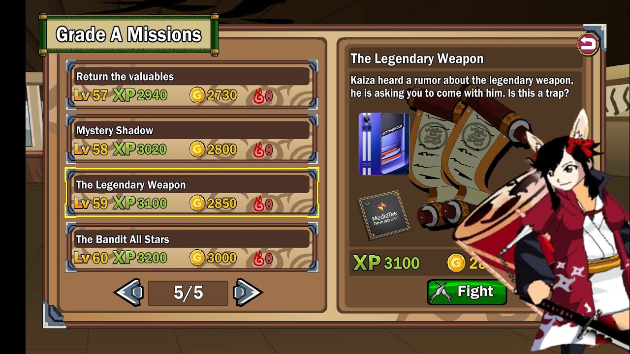 [Realme GT Neo 3] Ninja Sage - Grade A Mission : Level 59 - The Legendary Weapon