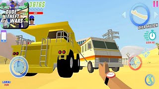 Dude Theft Wars: Open World Sandbox - Belaz Truck On Military Base | Android Gameplay HD screenshot 4