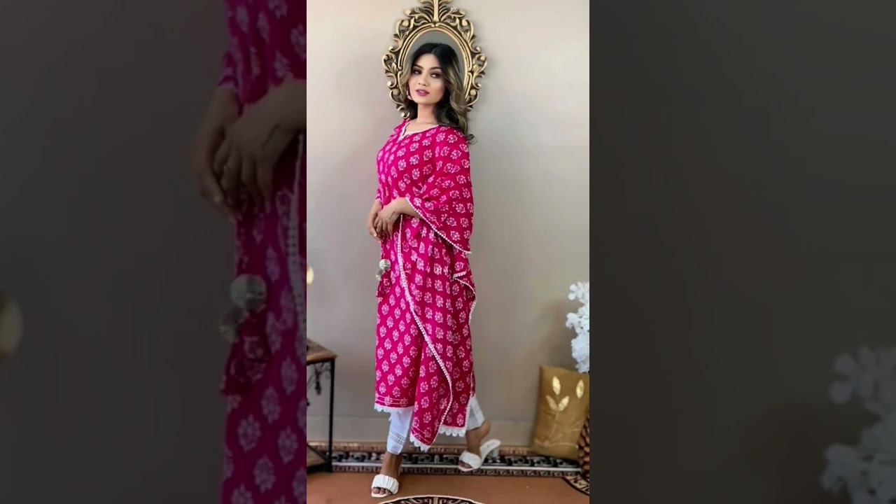 link in description.printed viscose kaftan kurta 