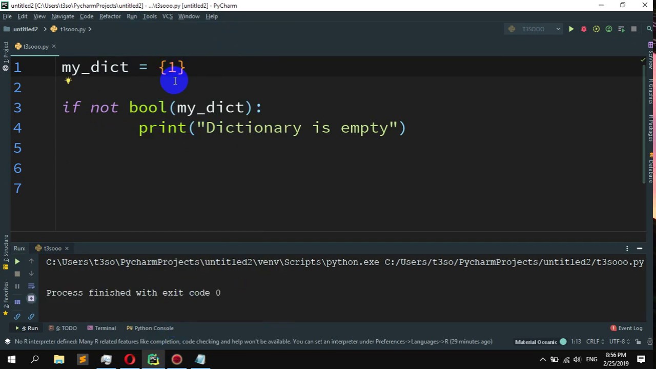 How To Check If A Dictionary Is Empty In Python - Youtube