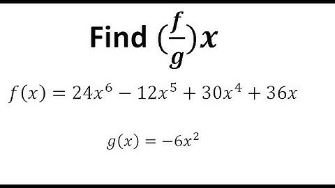 Dividing Polynomials in Function Notation