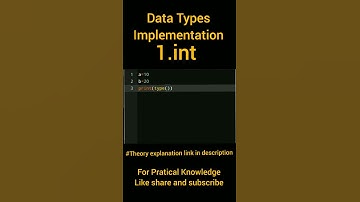 int Data Type in Python.Fundamental datatypes #pythontutorial #code_implementation #python #shorts