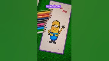 How to draw minion bob! #cartoon #howtodraw #minion #trendingshorts