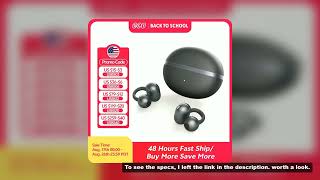 QCY Crossky C50 Open Ear Wireless Earbuds Bluetooth 6.0 Comfort Clip On Sports Earphone 4 Mic AI Cle