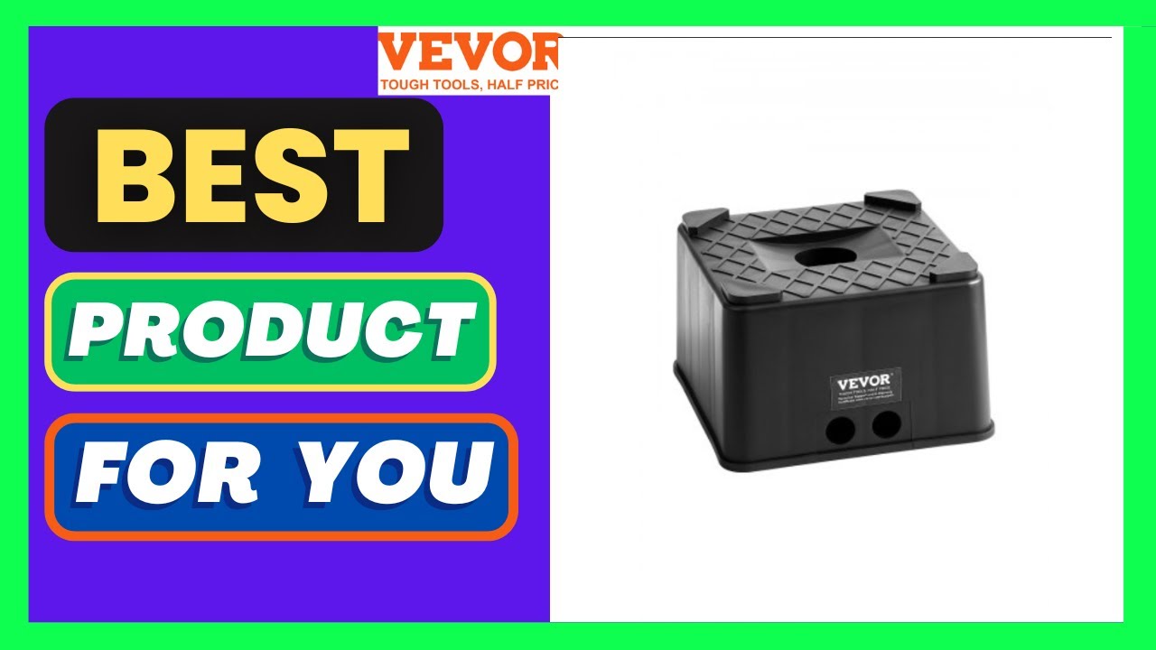 VEVOR Trailer Jack Block, 6" High Heavy Duty RV Leveling Block with 6000 lbs Capacity, RV Jack Stand