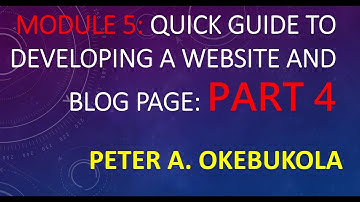 Development of Online Courses Using Moodle Part 1-by Peter A. Okebukola