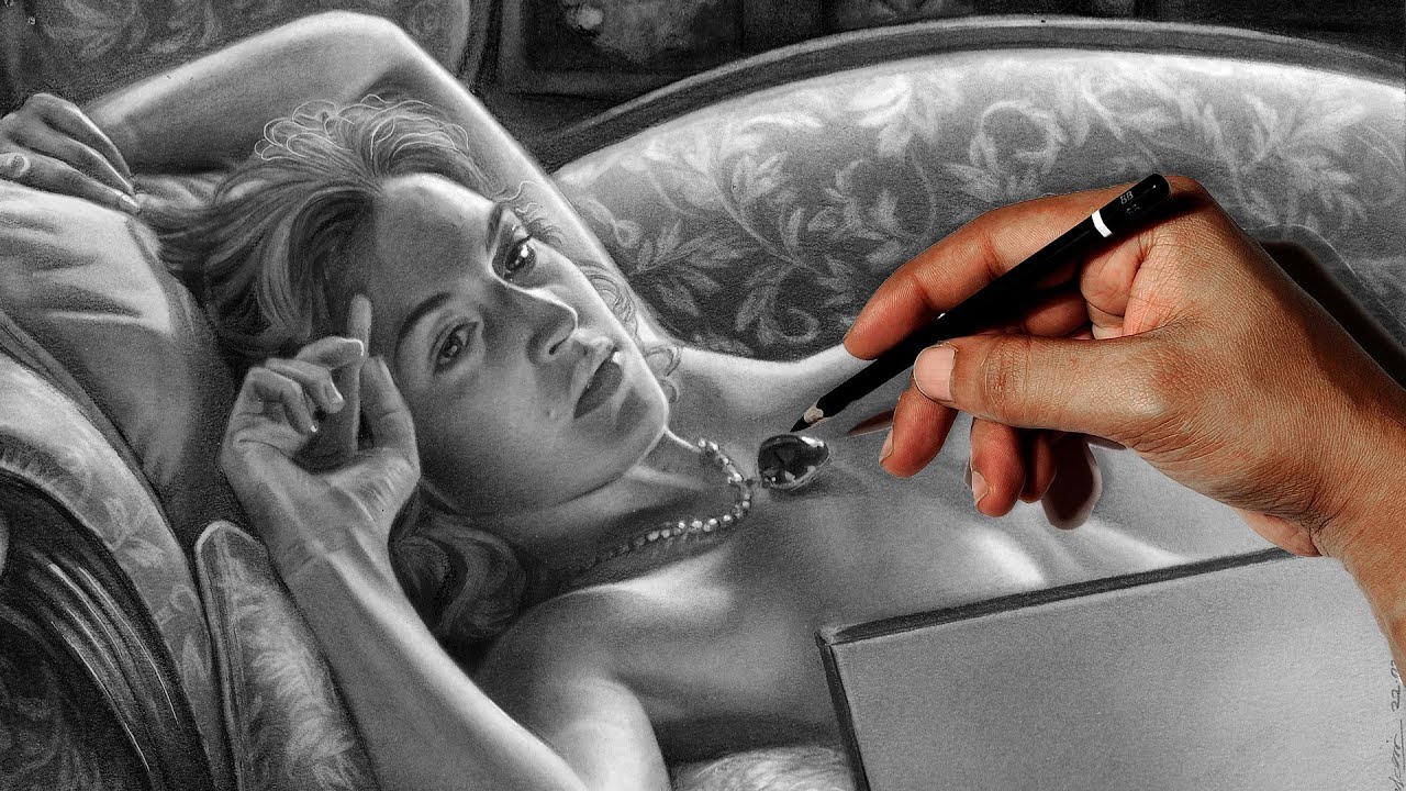 Drawing Titanic Rose Realistic Pencil Drawing ❤ - YouTube.