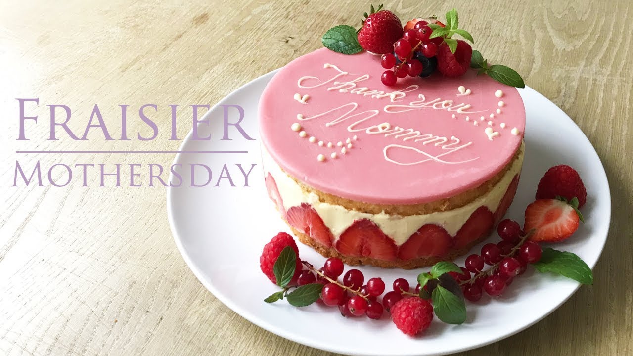 母の日に 苺のケーキの作り方fraisier ベルギーより 03 Youtube