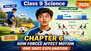 How Forces Affect Motion | Class 9 Science Chapter 6 Full Explanation | Exploration 2026 | One Shot