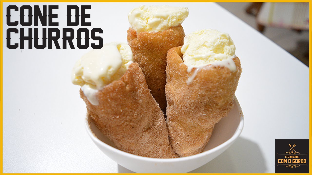 CONE DE CHURROS - COZINHANDO COM O GORDO 9