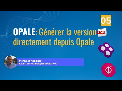 OPALE: Générer la version PDF directement depuis Opale