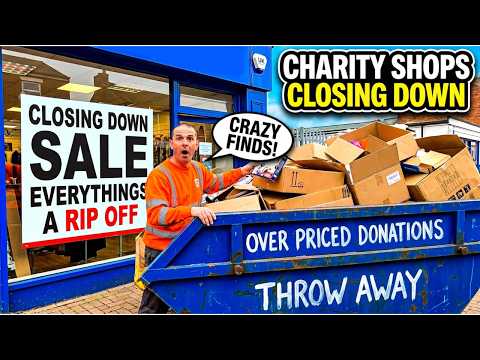 THE DEMISE OF THE HIGH STREETS CHARITY SHOP😲 WHAT A WASTE, DUMPSTER DIVING UK