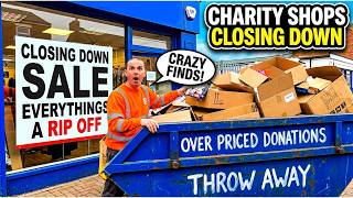 THE DEMISE OF THE HIGH STREETS CHARITY SHOP😲 WHAT A WASTE, DUMPSTER DIVING UK