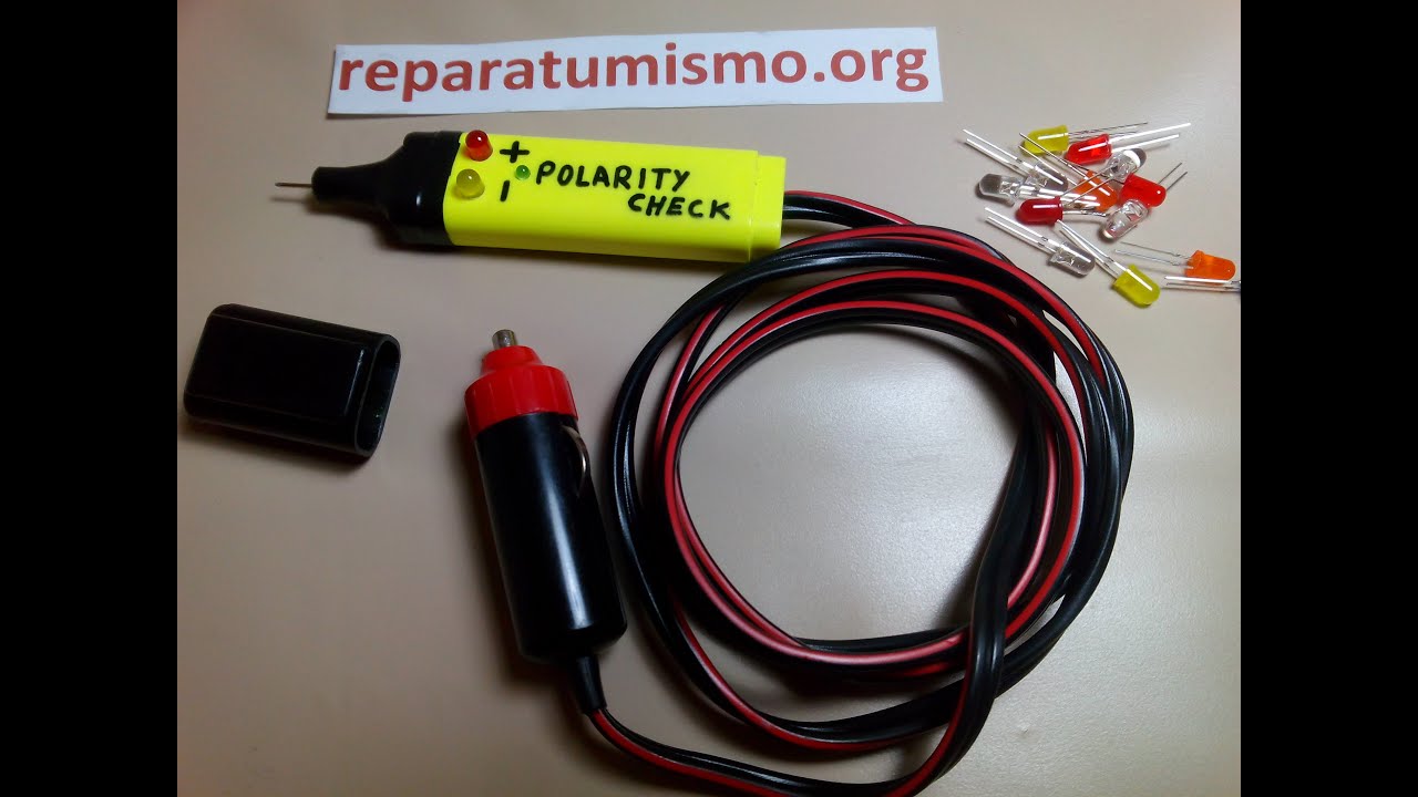 POLARITY CHECKER MEJORADO PARA 12 V - COMPROBADOR DE POLARIDAD CABLEADOS  AUTO - YouTube