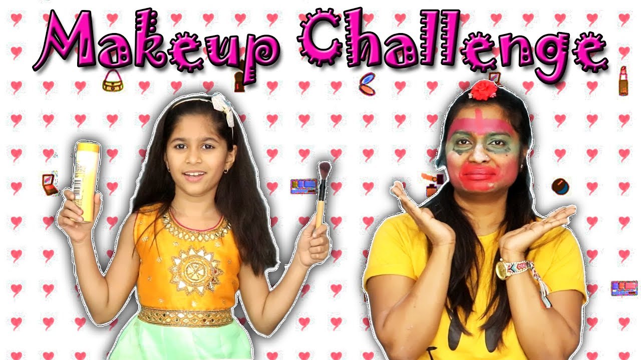 No Mirror Makeup Challenge GONE WRONG I Funny Make up Challenge