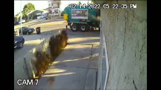 trash can dump 2/14/22 cloud of dust