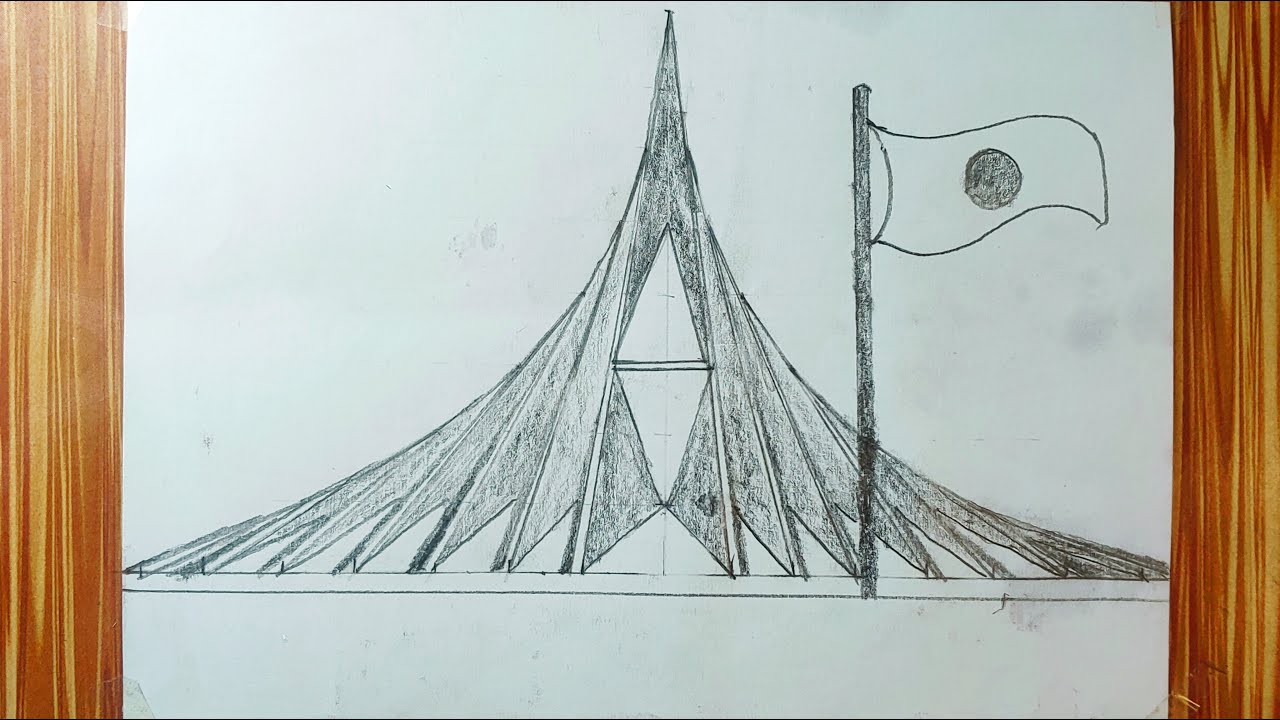 National Martyrs’ Memorial Drawing | Pencil Sketch | Easy Memorial Art | Asma Pencil Art