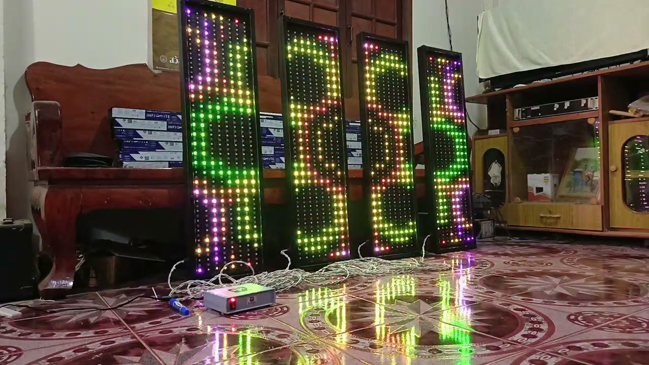 จอLED NM ขนาด/จอ 100*28CM เซ็ท 4จอพร้อมใช้