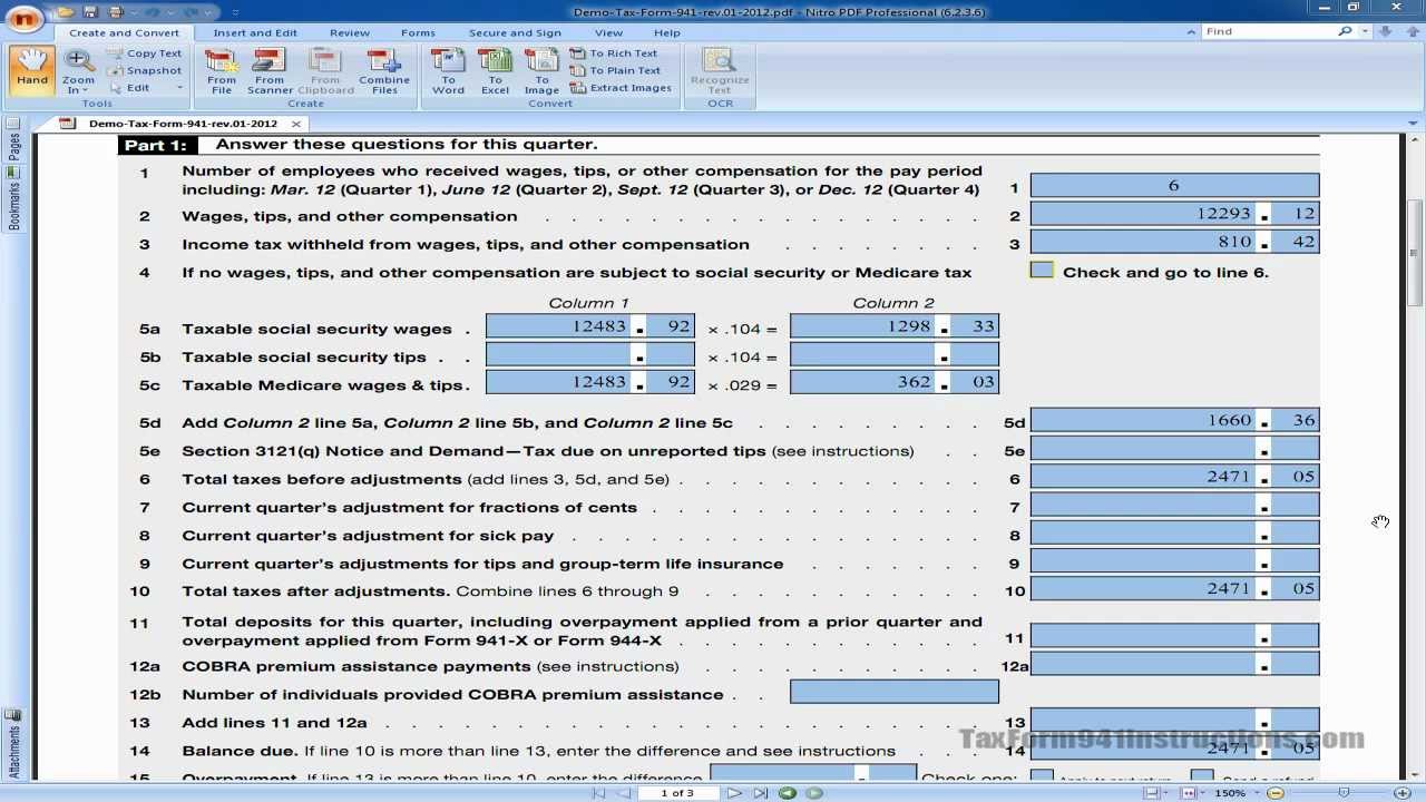 Tax form 941 line 4 no wages and tips video youtube