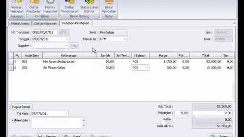 6  Cara Input Pesanan Pembelian atau PO Tutorial Program Toko iPos 4 0