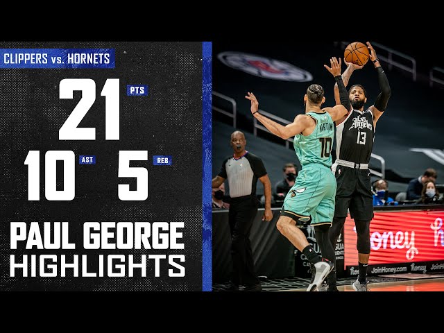 Paul George (21 PTS, 10 AST) Records Double-Double vs. Charlotte Hornets | LA Clippers class=