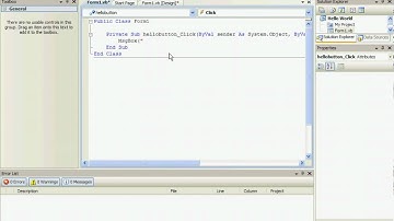 Visual Basic - Step one - Hello World